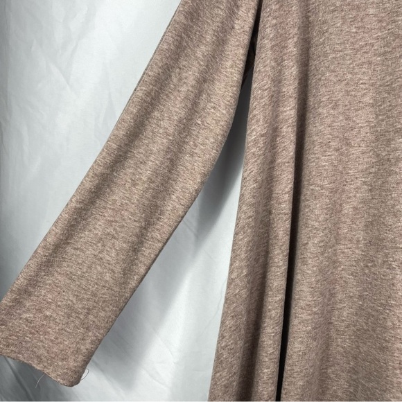 Women’s Lace Long sleeve A-line Tunic Top Taupe - Picture 3 of 7